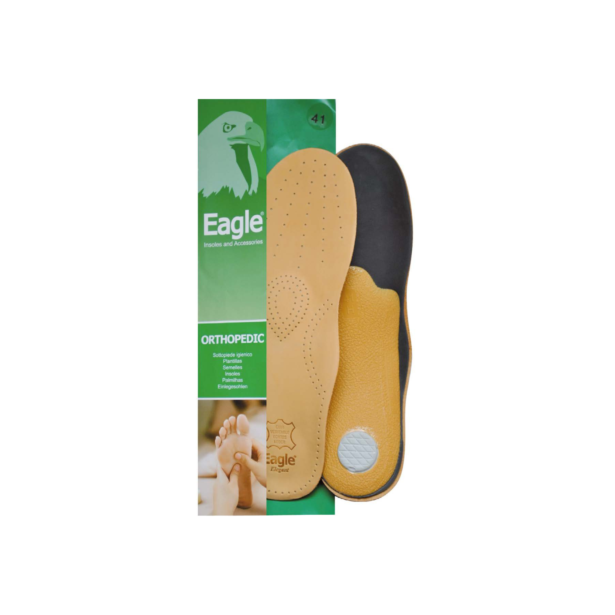 Premium leather and latex anatomic insole